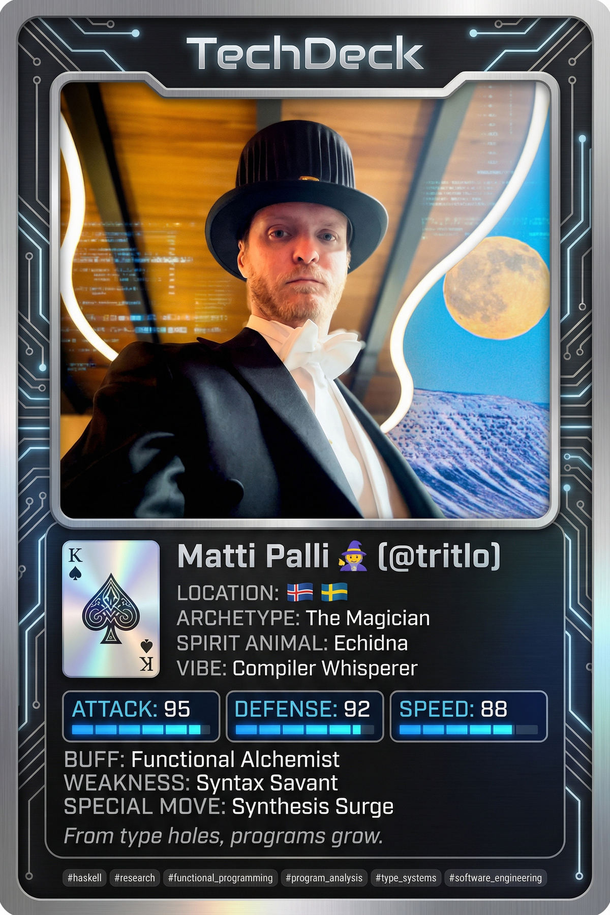 Matti Palli 🧙‍♂️'s TechDeck AI Generated Card