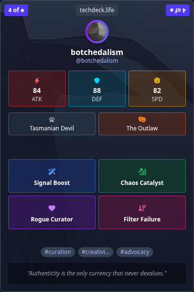 botchedalism's TechDeck Trading Card