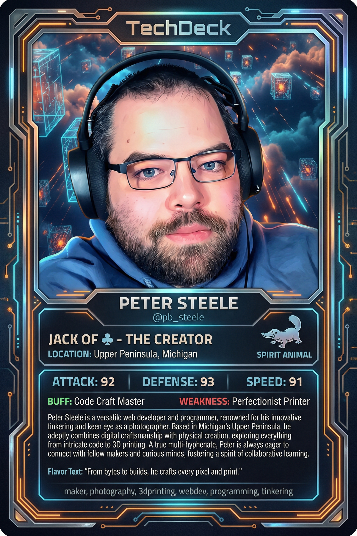 Peter Steele's TechDeck AI Generated Card