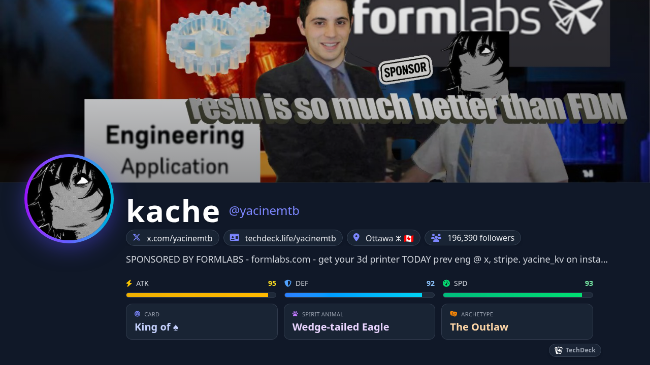 kache's TechDeck Business Card