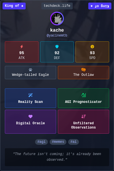 kache's TechDeck Trading Card