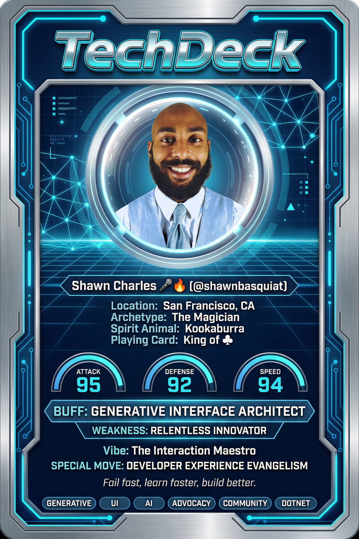 Shawn Charles🎤🔥's TechDeck AI Generated Card