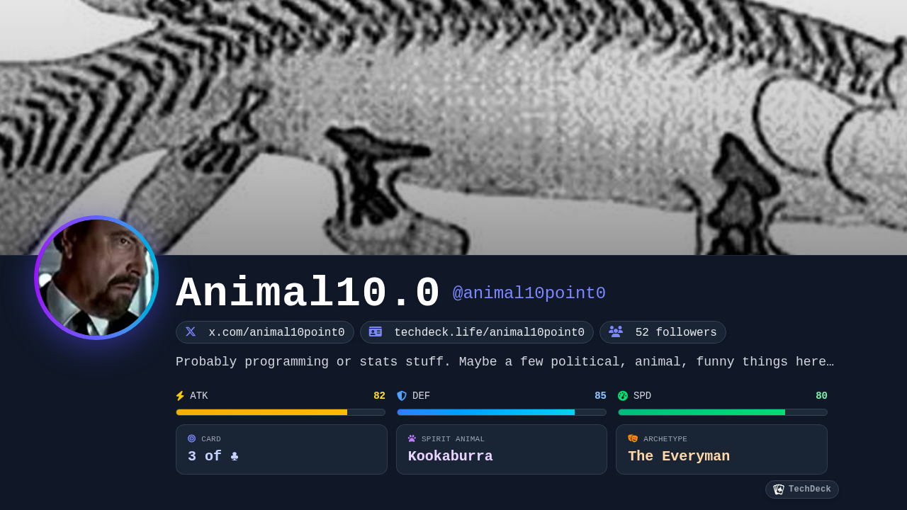 Animal10.0's TechDeck Business Card