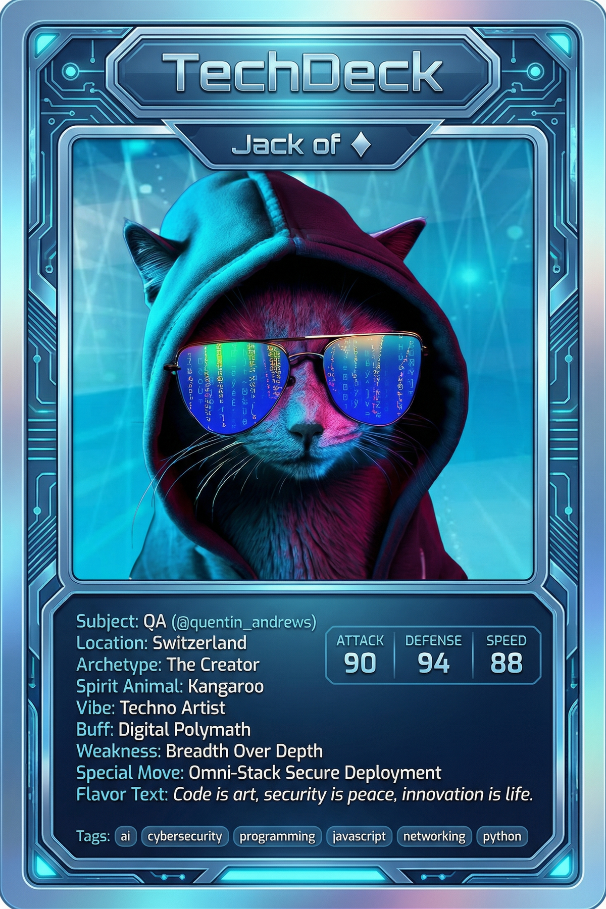 QA's TechDeck AI Generated Card
