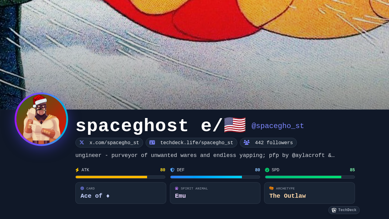 spaceghost e/🇺🇸's TechDeck Business Card