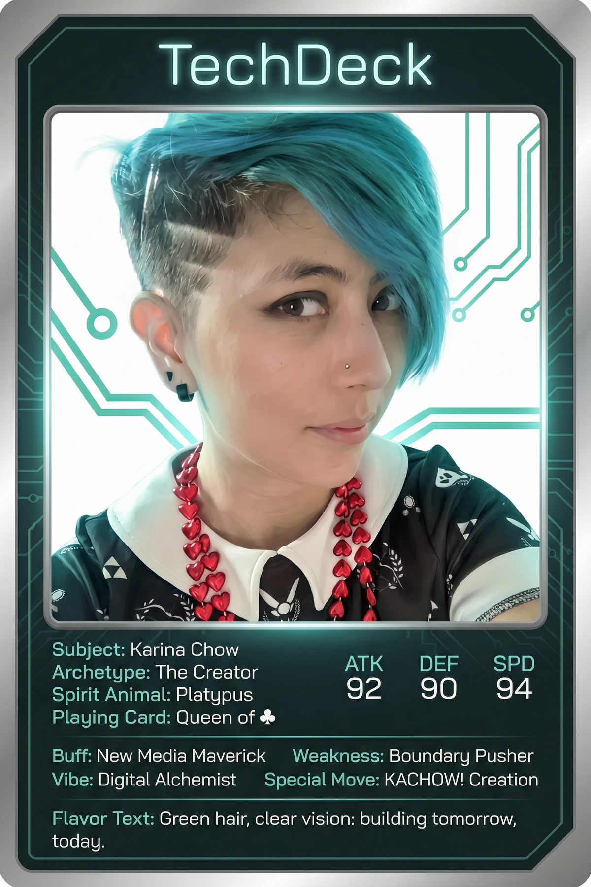 Karina Chow's TechDeck AI Generated Card