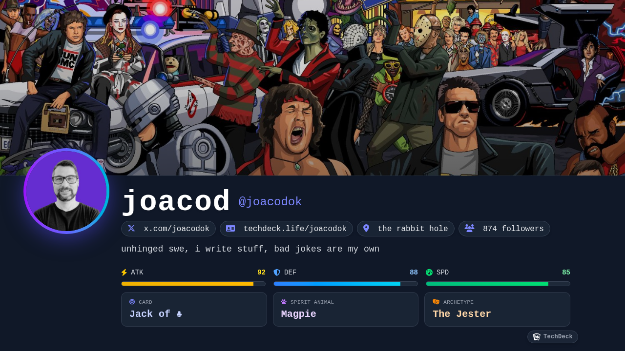 joacod's TechDeck Business Card