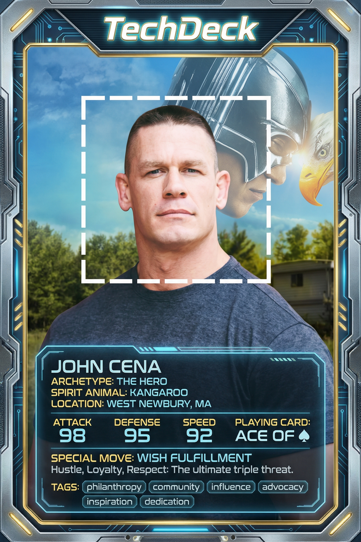 John Cena's TechDeck AI Generated Card