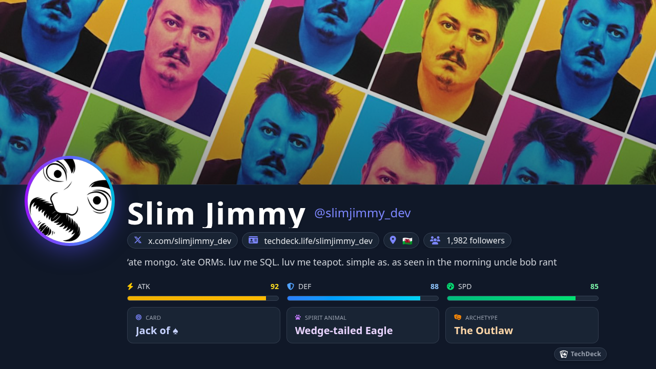 Slim Jimmy's TechDeck Business Card