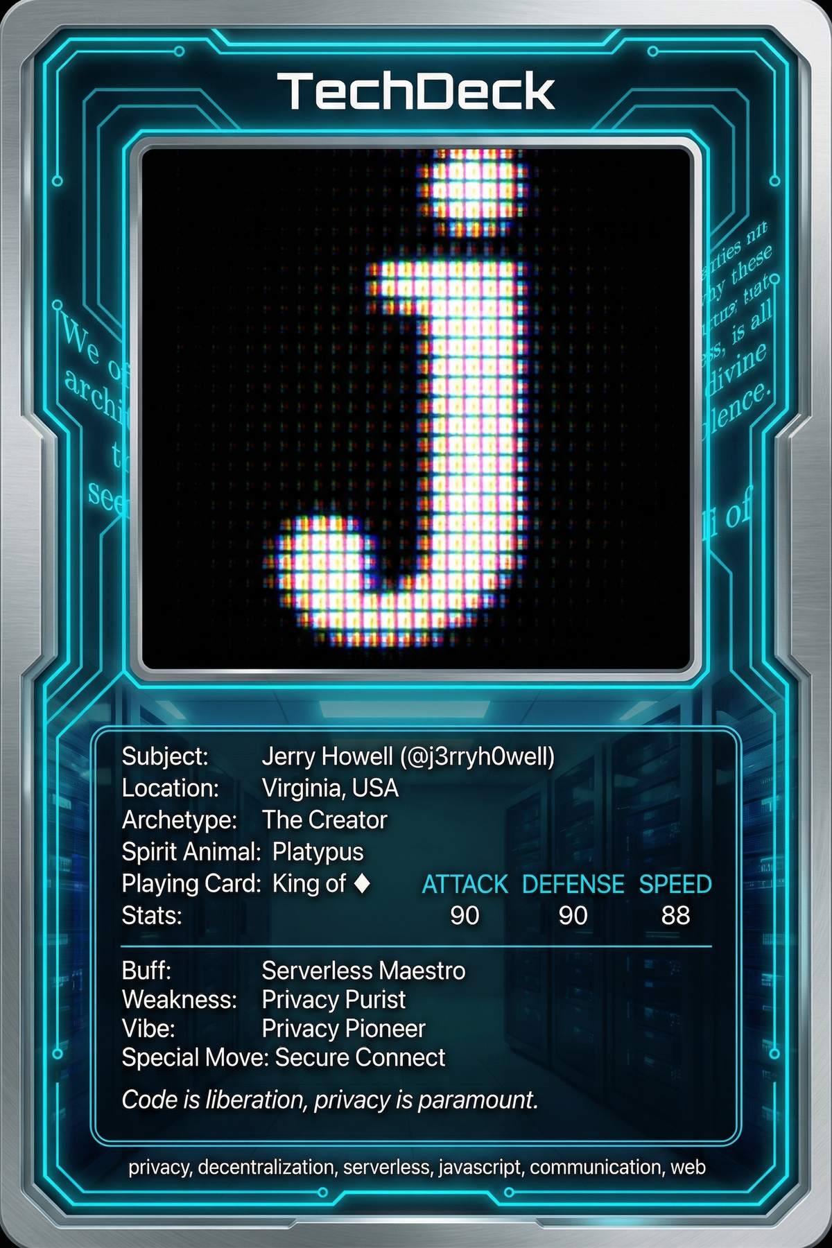 Jerry Howell's TechDeck AI Generated Card