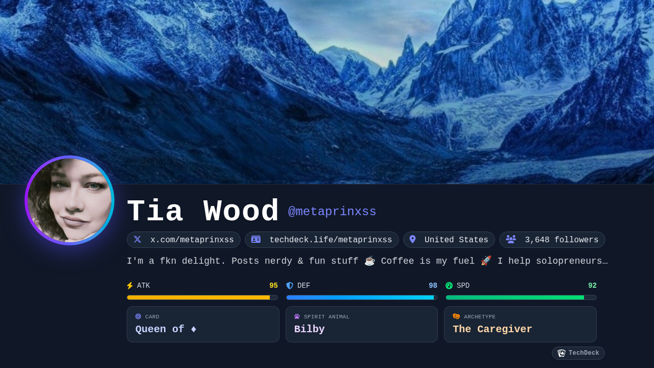Tia Wood's TechDeck Business Card