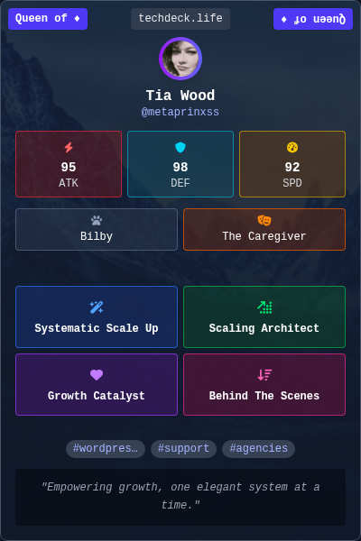 Tia Wood's TechDeck Trading Card