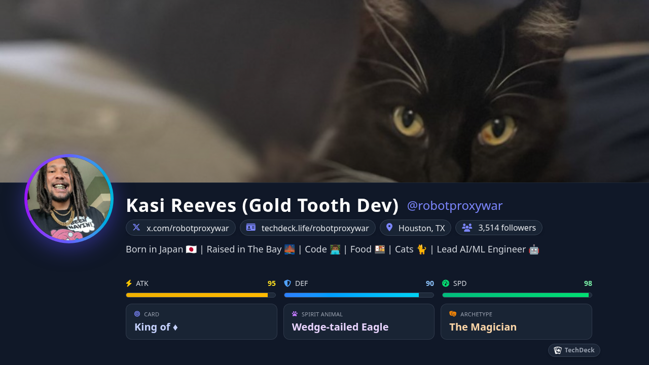 Kasi Reeves (Gold Tooth Dev)'s TechDeck Business Card