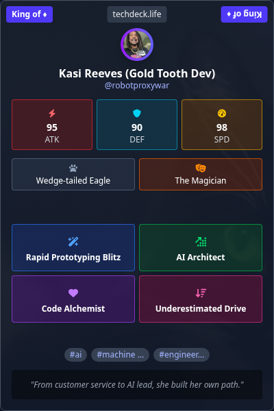Kasi Reeves (Gold Tooth Dev)'s TechDeck Trading Card