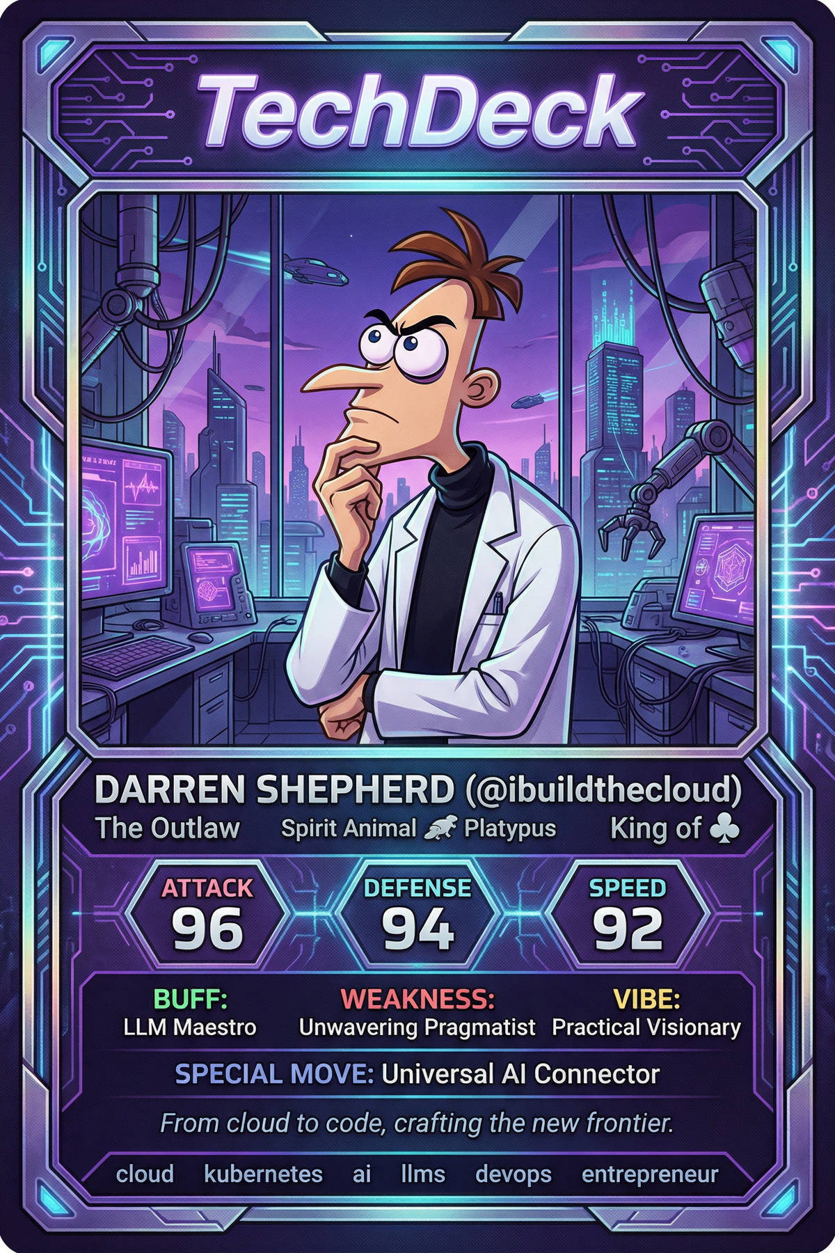 Darren Shepherd's TechDeck AI Generated Card