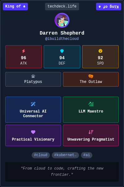 Darren Shepherd's TechDeck Trading Card