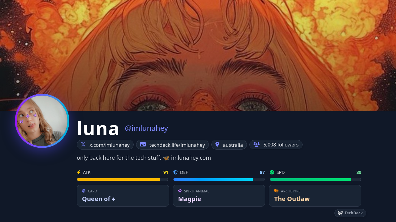 luna's TechDeck Business Card