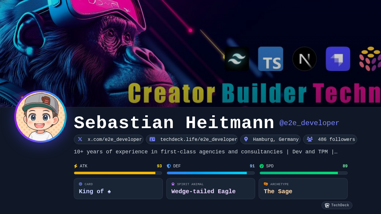 Sebastian Heitmann's TechDeck Business Card