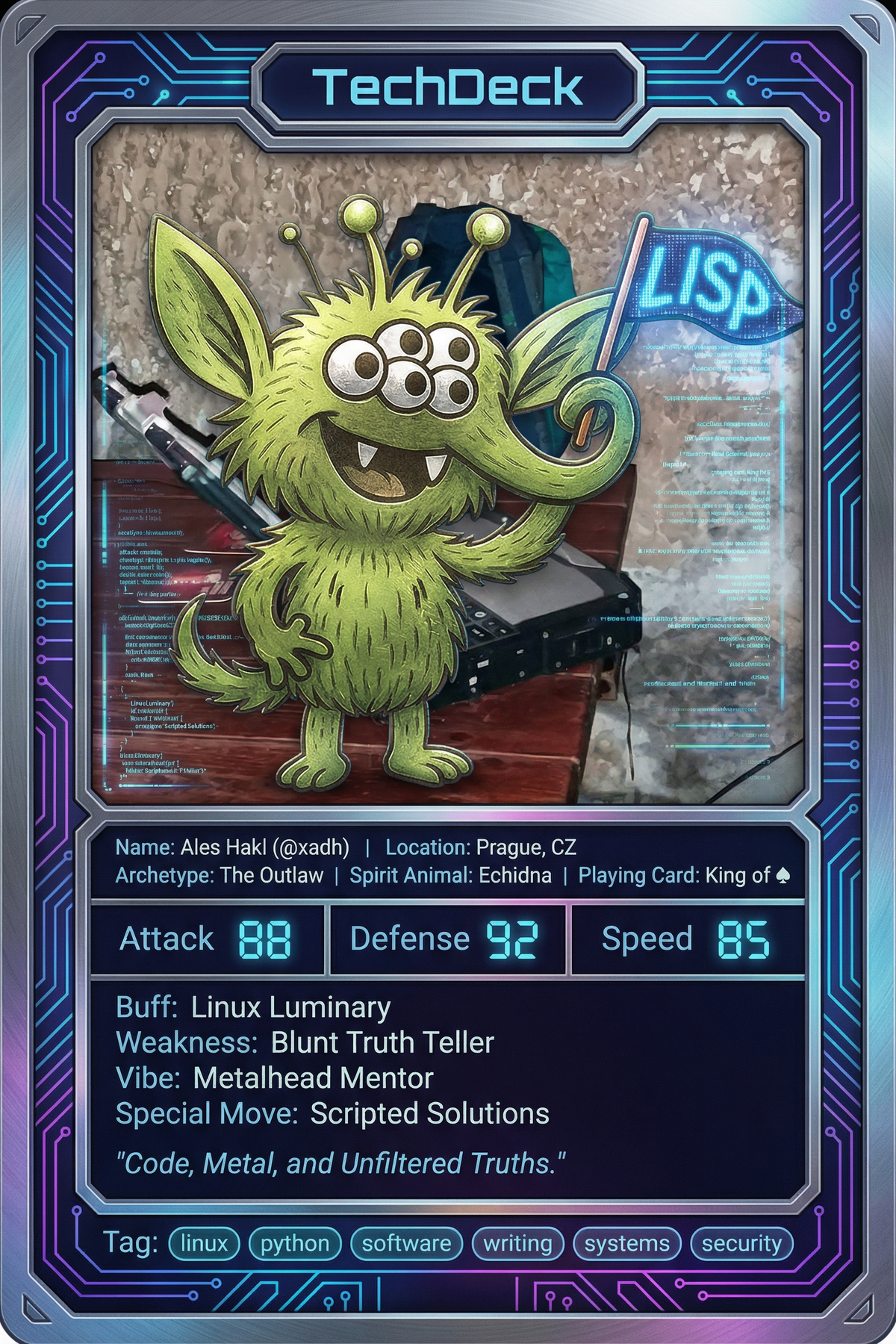 Ales Hakl's TechDeck AI Generated Card