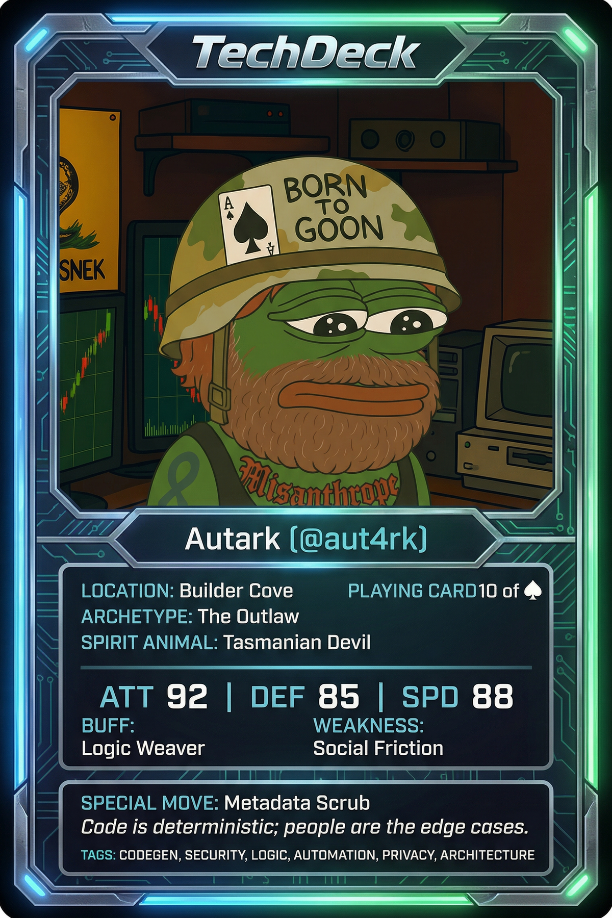 Autark's TechDeck AI Generated Card