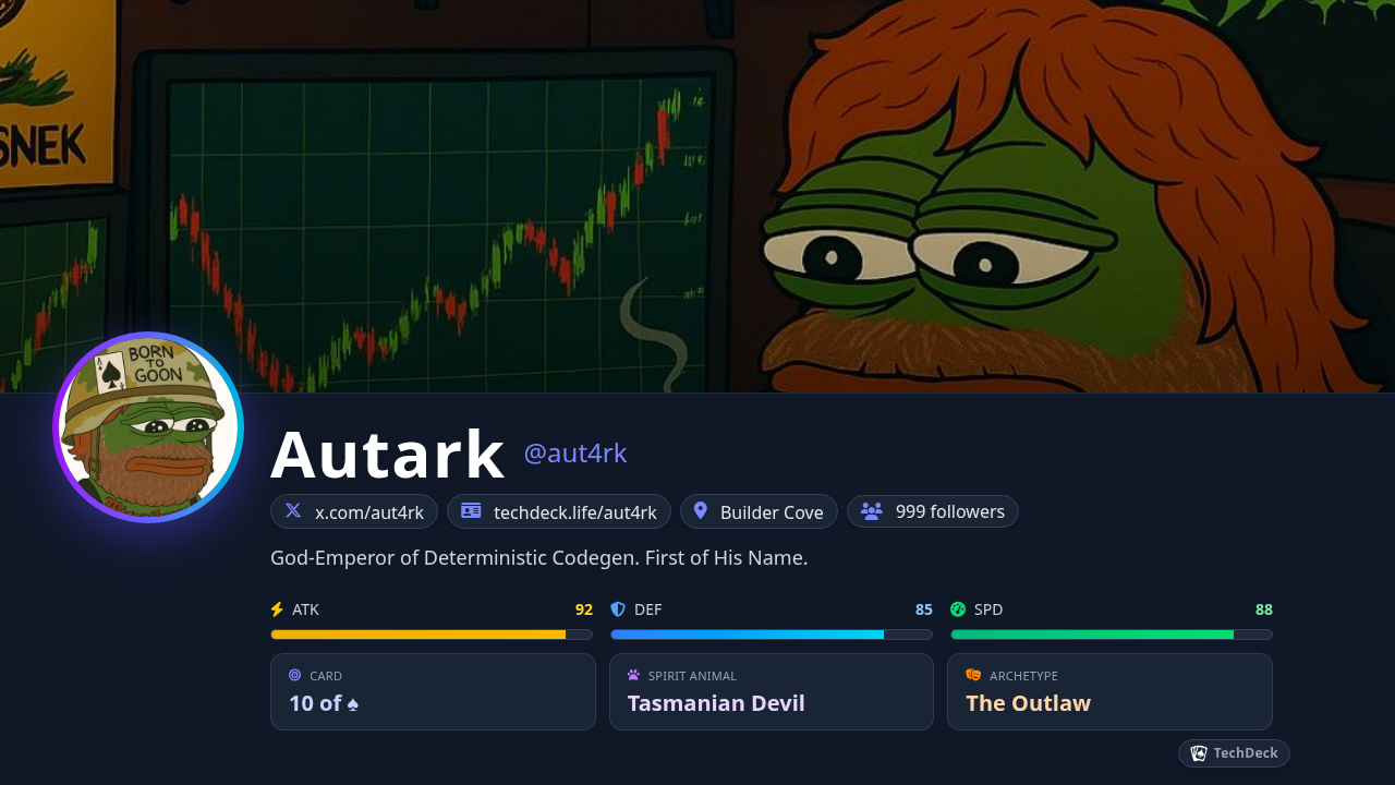 Autark's TechDeck Business Card