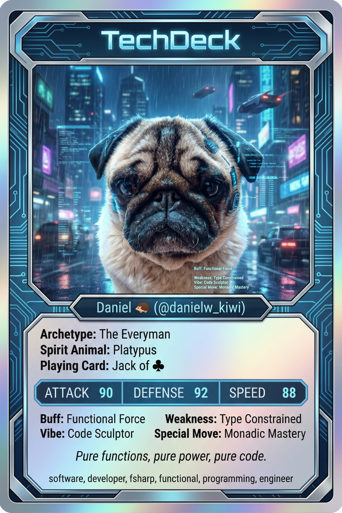 Daniel 🦔's TechDeck AI Generated Card