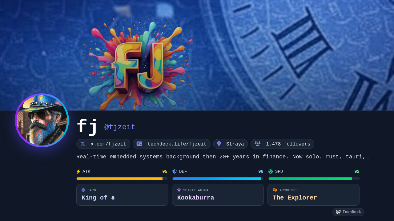 fj's TechDeck Business Card