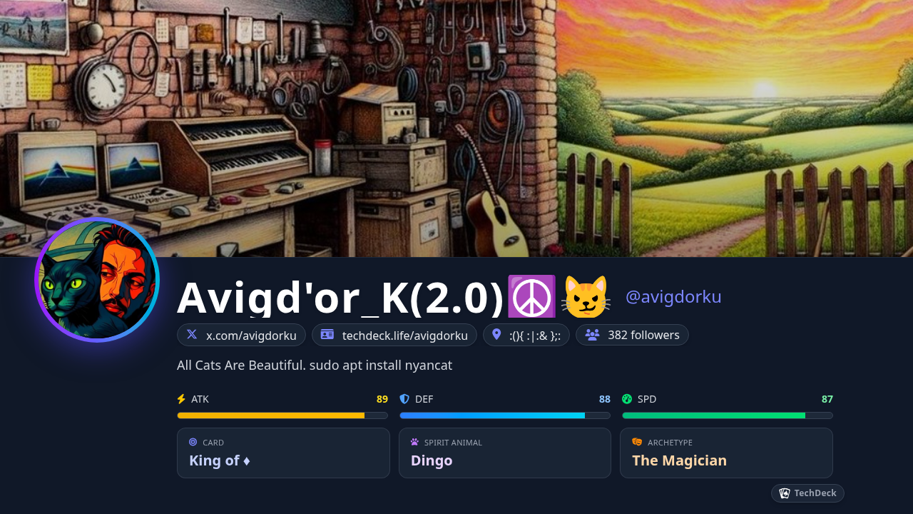 Avigd'or_K(2.0)☮️😼's TechDeck Business Card