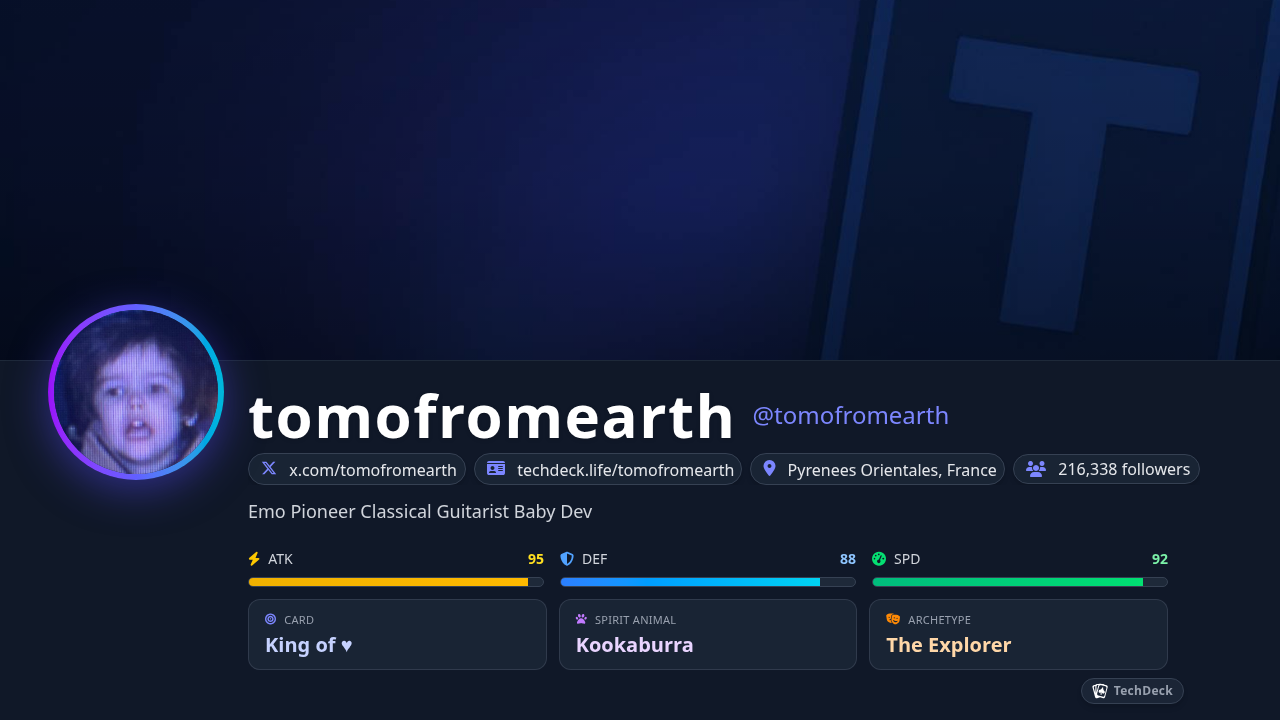 tomofromearth's TechDeck Business Card