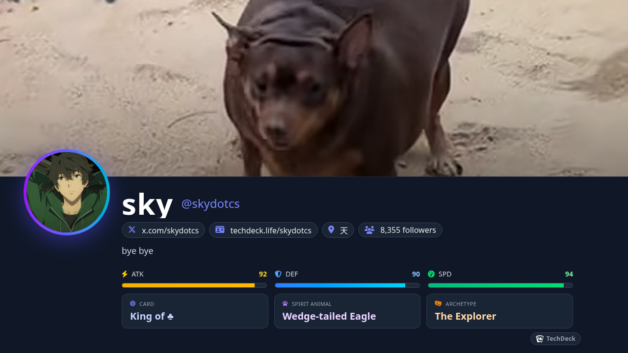 sky's TechDeck Business Card