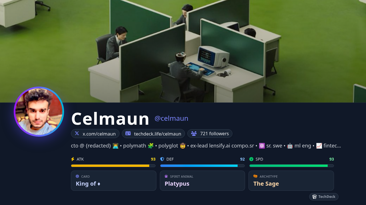 Celmaun's TechDeck Business Card