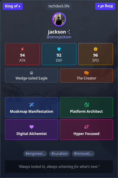jackson ⁖'s TechDeck Trading Card