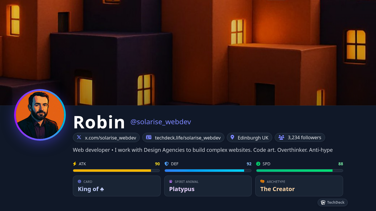 Robin's TechDeck Business Card