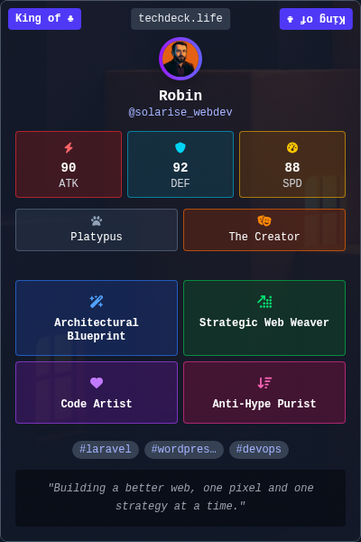 Robin's TechDeck Trading Card