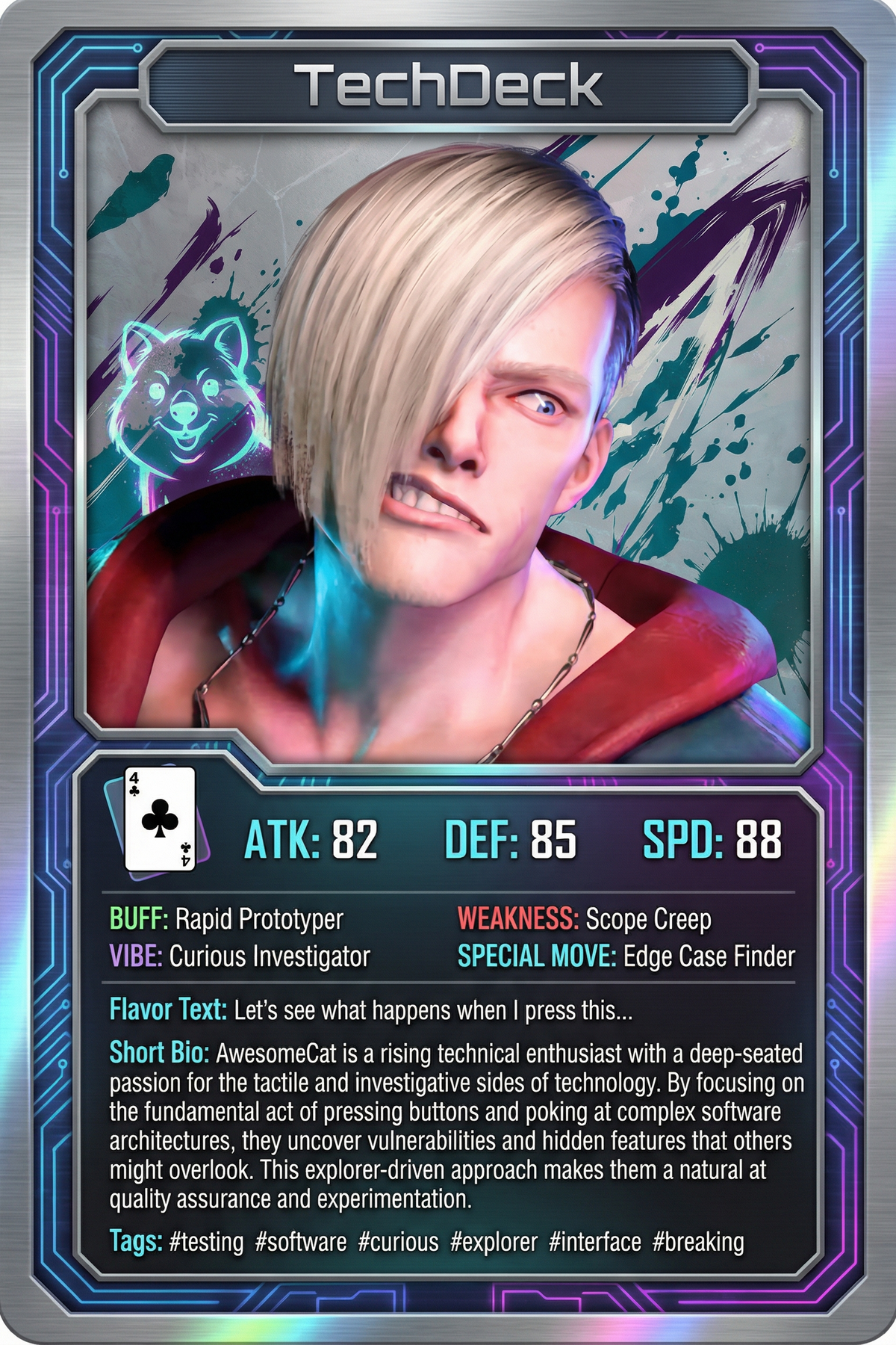 AwesomeCat's TechDeck AI Generated Card