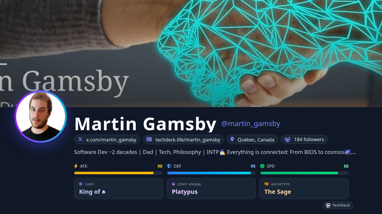 Martin Gamsby's TechDeck Business Card