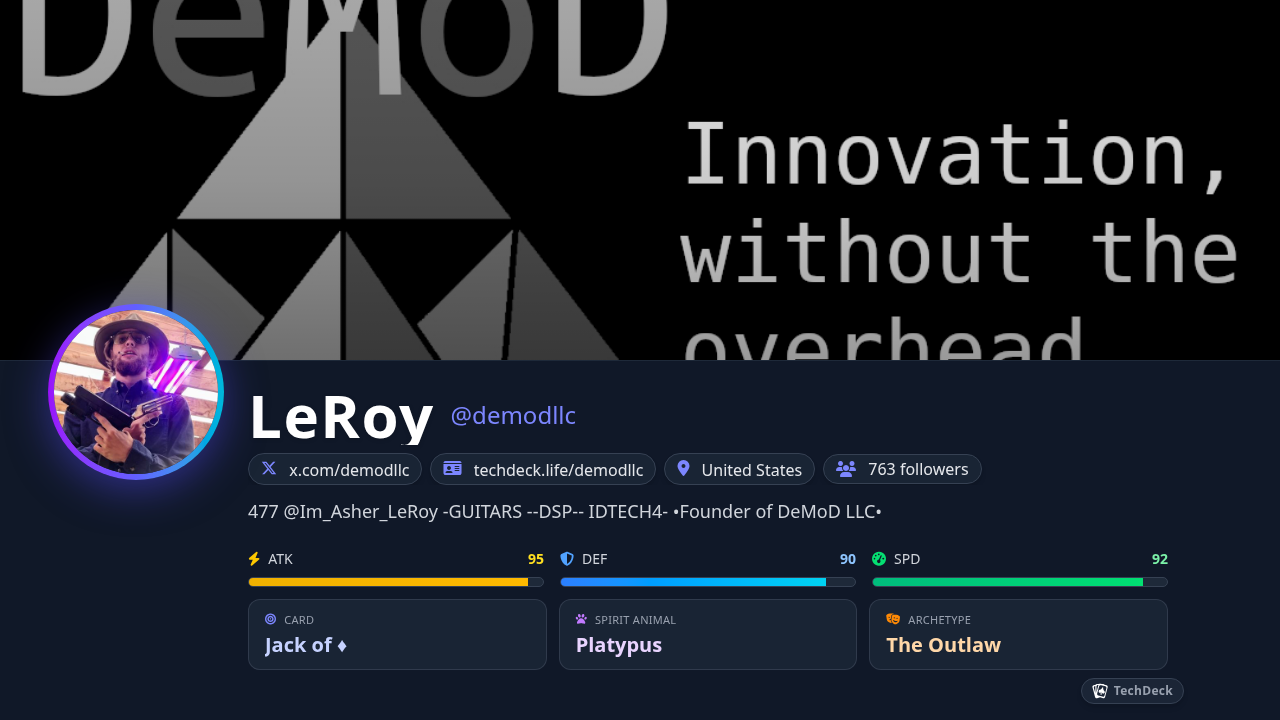 LeRoy's TechDeck Business Card