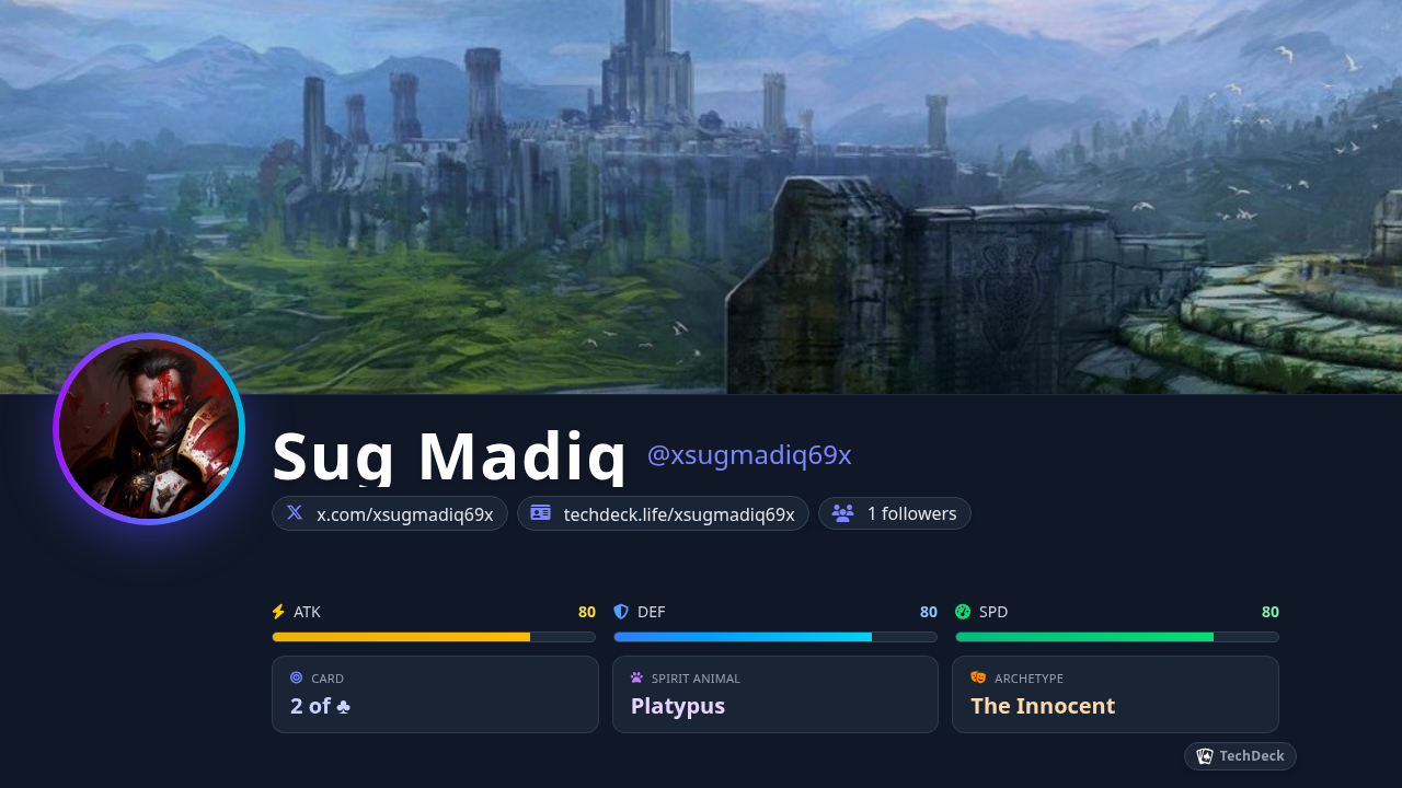Sug Madiq's TechDeck Business Card