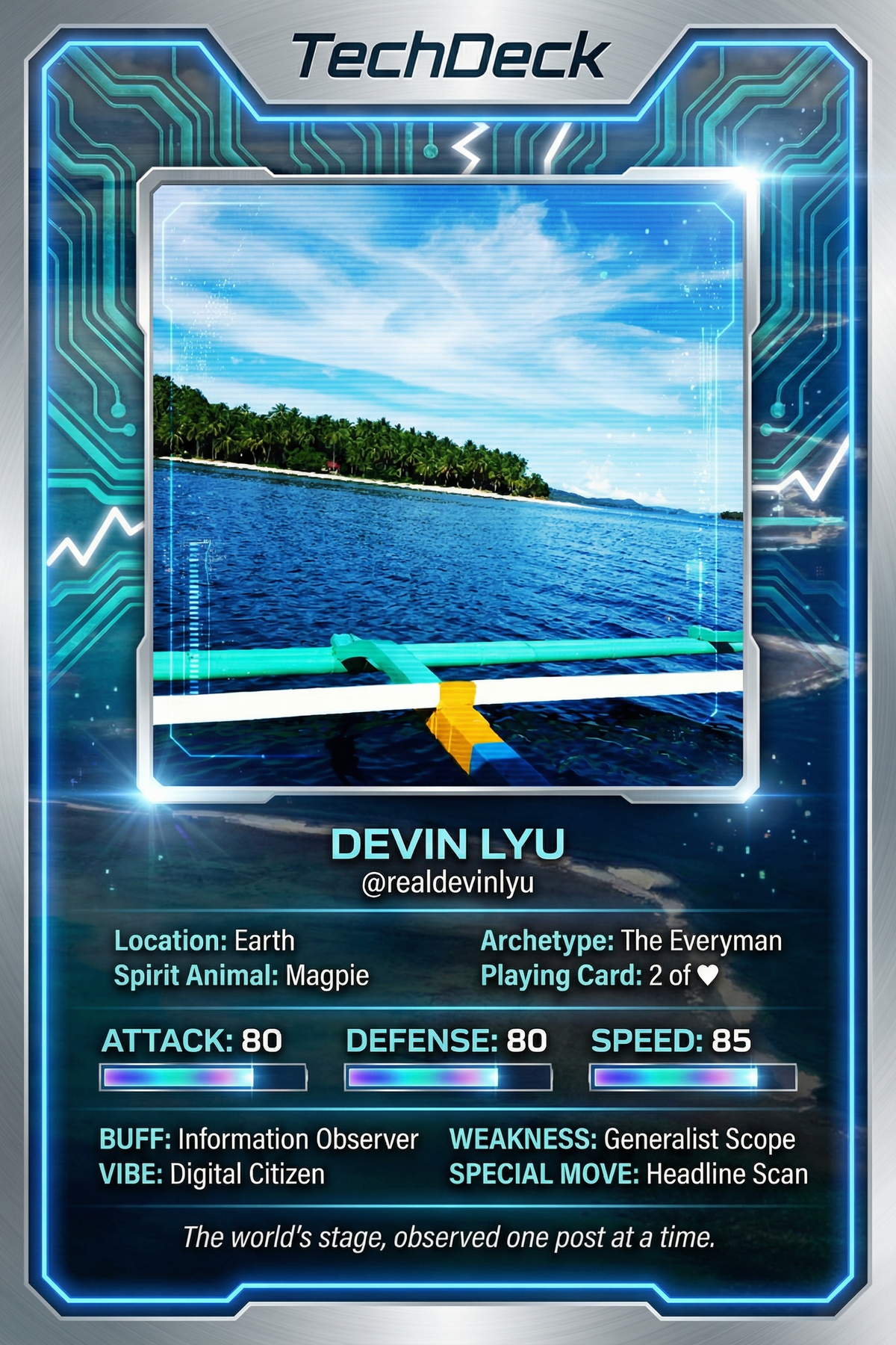 Devin Lyu's TechDeck AI Generated Card