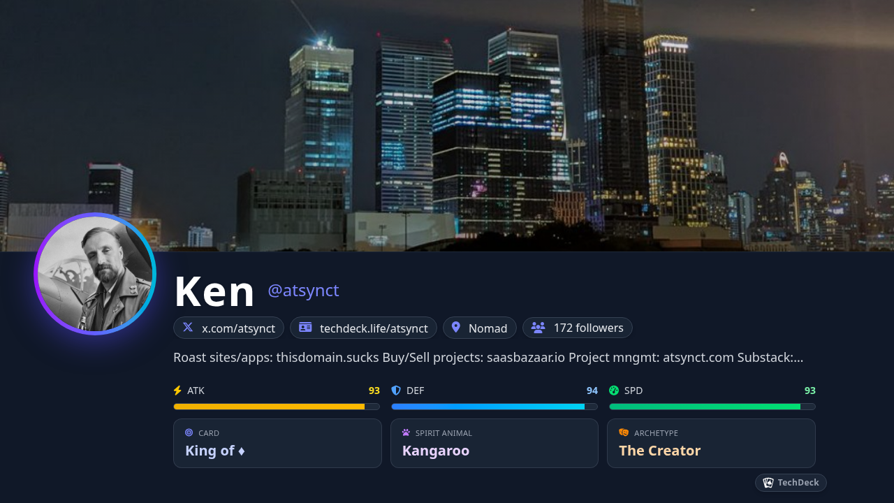 Ken's TechDeck Business Card