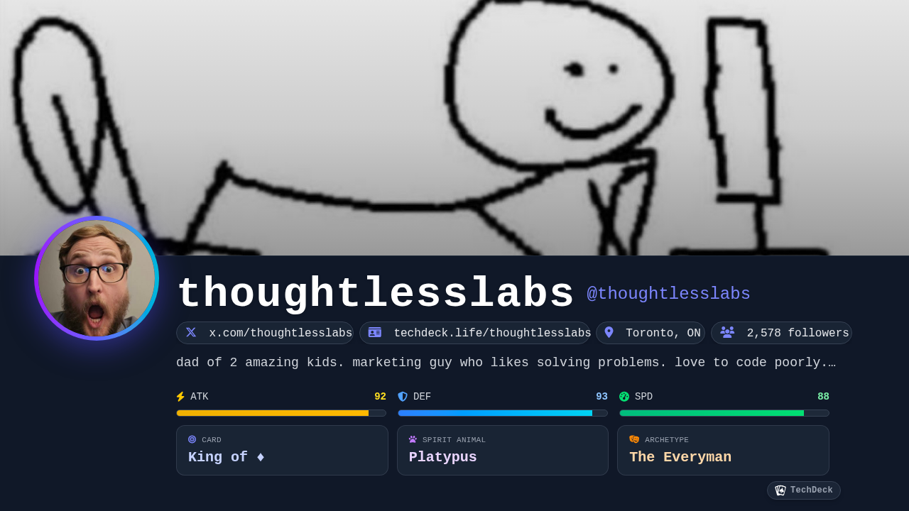 thoughtlesslabs's TechDeck Business Card