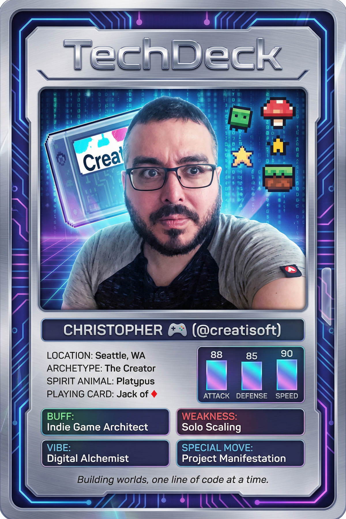🧑🏻‍💻 Christopher 🎮's TechDeck AI Generated Card
