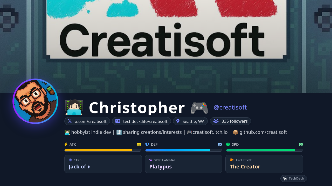 🧑🏻💻 Christopher 🎮's TechDeck Business Card