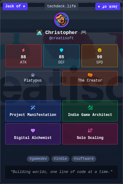 🧑🏻💻 Christopher 🎮's TechDeck Trading Card
