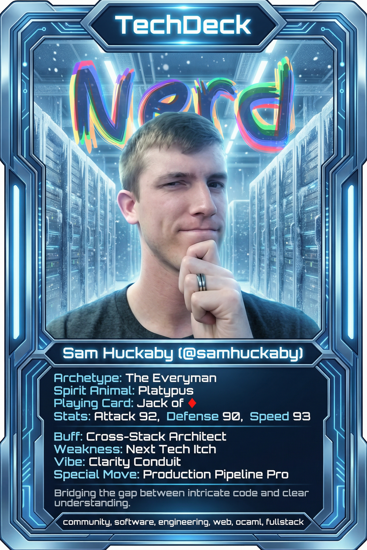 Sam Huckaby's TechDeck AI Generated Card