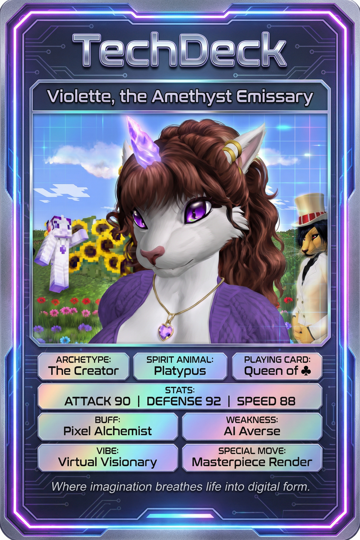 @kilynn.bsky.social 🎨🦄💜🦁's TechDeck AI Generated Card