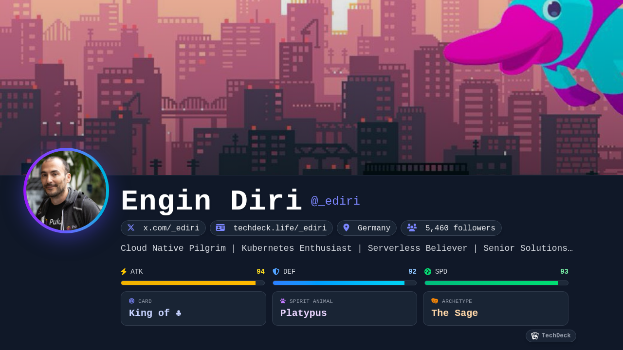 Engin Diri's TechDeck Business Card