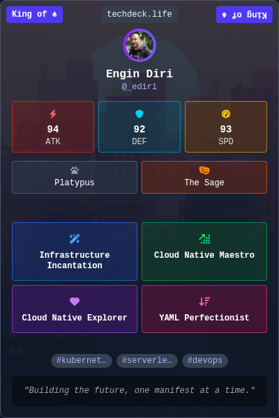 Engin Diri's TechDeck Trading Card