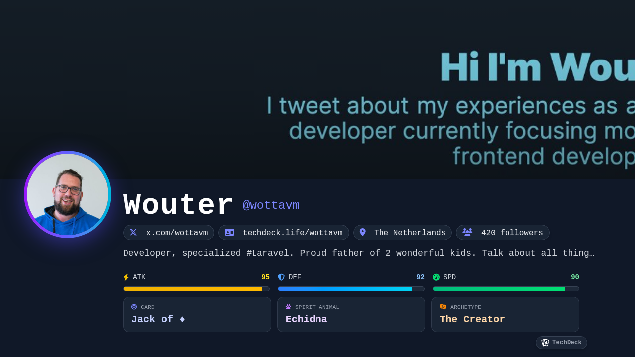 Wouter's TechDeck Business Card