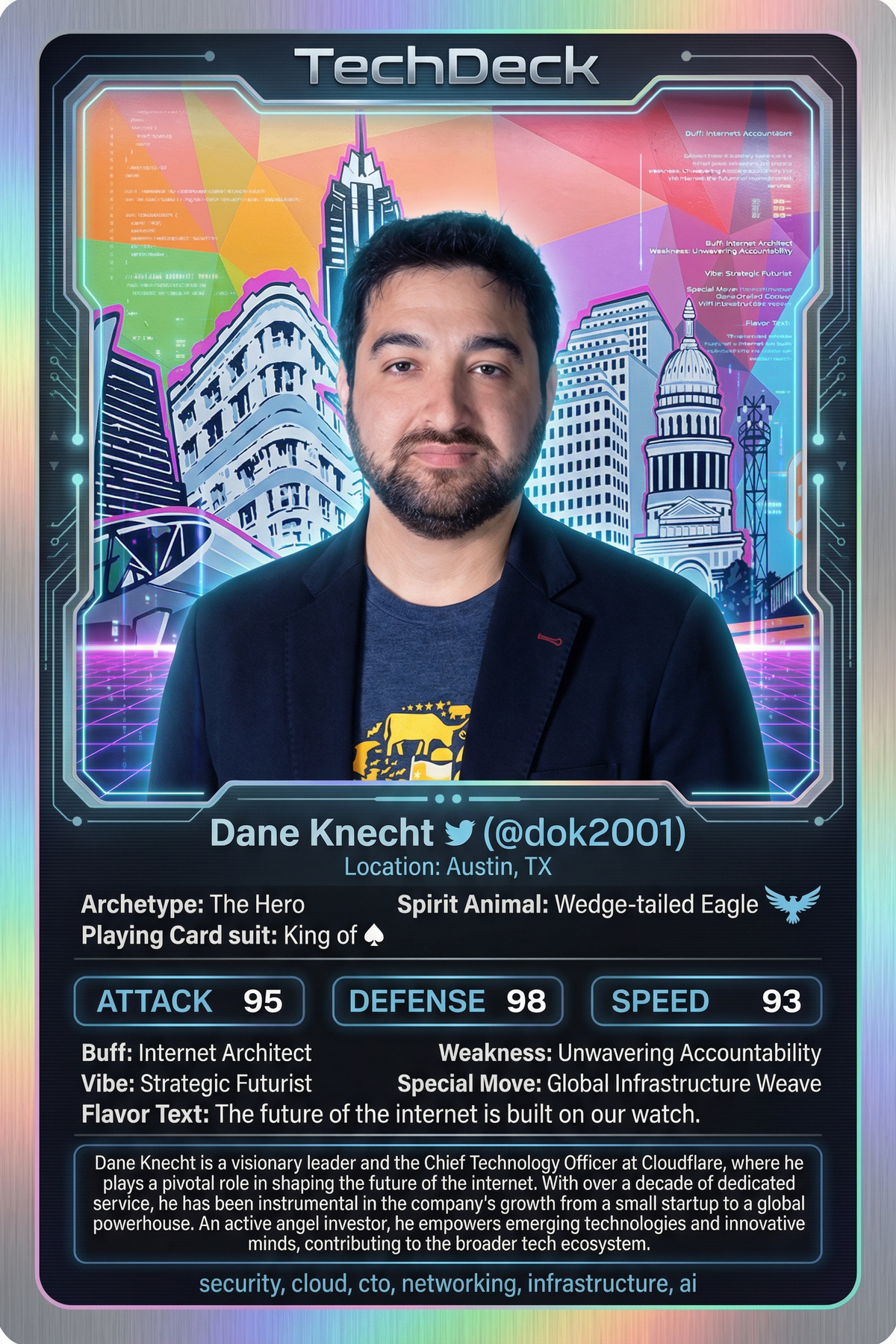 Dane Knecht 🦭's TechDeck AI Generated Card
